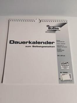 Bastelkalender 23x24cm weiß