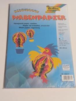 Bringmann Pastellfarbene Papierbögen mit Wabenstruktur (5 Stück)
