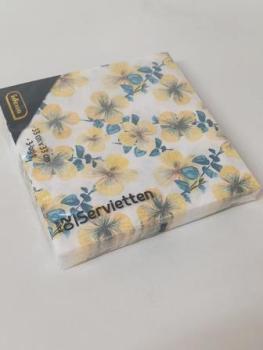 Idena Servietten 33x33cm Blumen sortiert