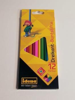 Idena Buntstifte dreikant, 12er Etui