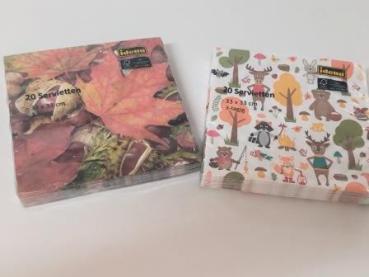 Idena Serviette 33x33cm Herbstmotive Bäume