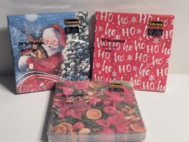 Idena Servietten 33x33cm Weihnachtsmotive sortiert