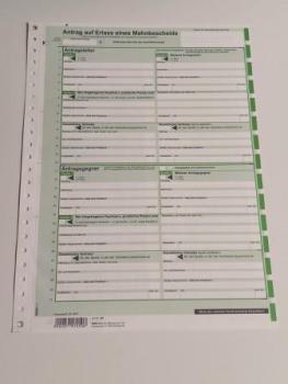 Mahnbescheid EDV A4 2x2 SD