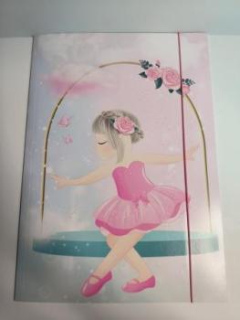 Zeichenmappe "Ballerina", Maße (BxH): 310 x 440 mm, bis DIN A3, mit Gummizugverschluss