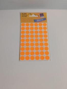 Etiketten Ø12 mm leuchtorange 270 Stück