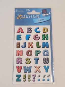 Buchstabenetikett A-Z bunt 96 Stück
