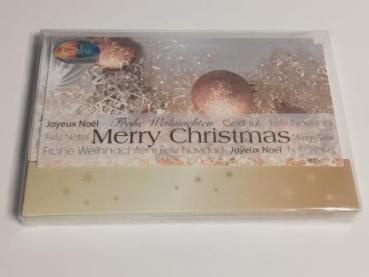 Weihnachts-Karten Glanzkarton inkl. Umschläge DL, 220g, Christmas Glitter