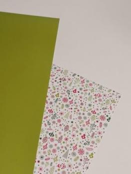 Bastelkarton 50 x 70 cm 300g Christmas weiß