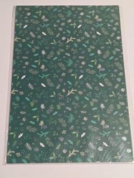 Karton A4 200g Zweige grün