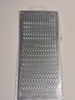 Konturensticker Zahlen silber