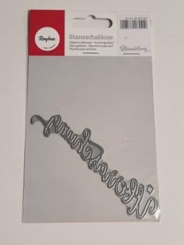 Stanzschablone: "Überraschung", 11x3,2cm, SB-Btl 1Stück