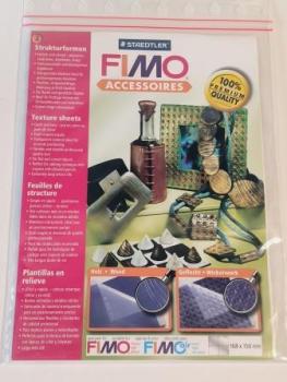 Fimo Strukturformen "Holz/Geflecht", 168x150mm, 2 Motive , SB-Btl