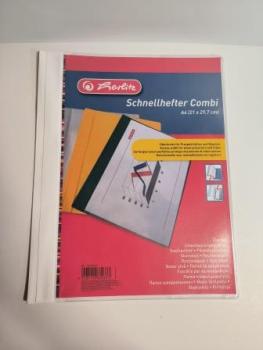 herlitz Schnellhefter Combi, DIN A4 Überbreite, PVC, weiß (10902203)