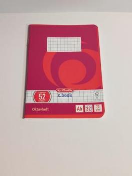 herlitz Oktavheft x.book, DIN A6, k ariert, 70 g/qm, 32 Blatt (413633)