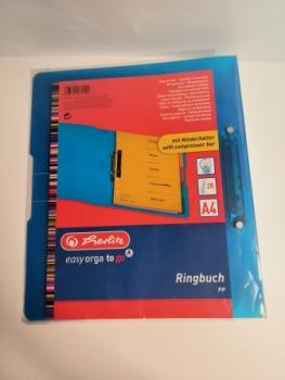 Ringmappe A4/2R/25mm bl.trans