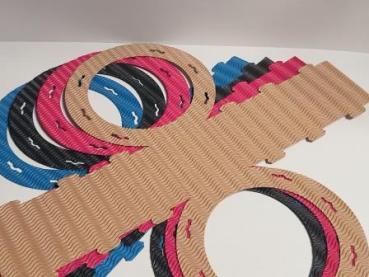 Laternenrohling 3D Wellpappe rund