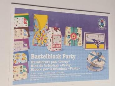 Ursus 12480099 - Bastelblock Party, ca. 24 x 34 cm, 16 Blatt in verschiedenen Farben und Motiven, 300 g/qm, beidseitig bedruckt, ideale Grundlage zum Basteln von feierlichen Dekorationen