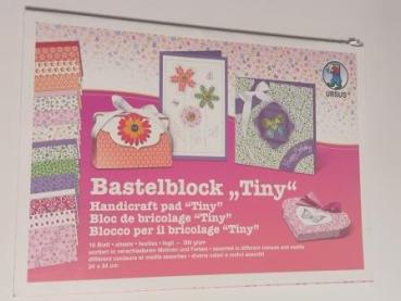 Ursus 13270099 - Bastelblock Tiny, ca. 24 x 34 cm, 16 Blatt in verschiedenen Farben und Motiven, 300 g/qm, beidseitig bedruckt, ideal als Grundlage zum Basteln von festlichen Dekorationen