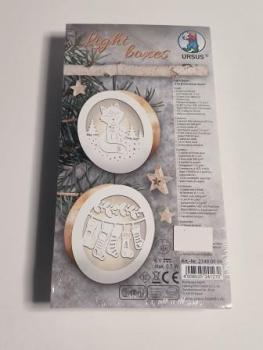 LIGHT BOXES Ø11CM FOX & CHRISTMAS SOCKS