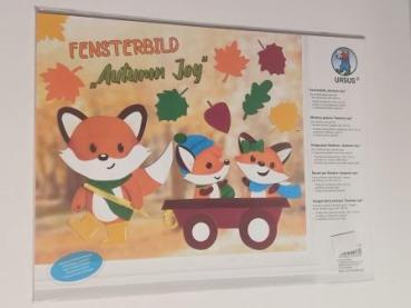 URSUS Fensterbilder Herbstfreunde 24,8x33cm