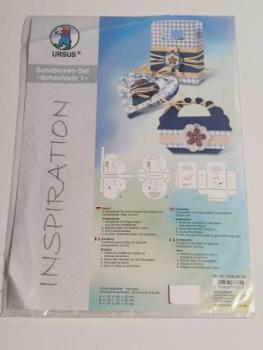Inspiration Set Schachteln Stanzschablone, Geschenkschachteln, 3 Schablonen in 3 verschiedenen Motiven