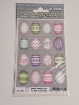 Schmucketikett Bunte Eier 48 Stück