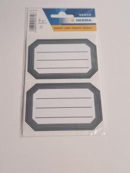 Buchschild 82x55 mm grauer Rand liniert