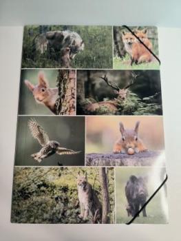 Gummizugmappe A3 Waldtiere