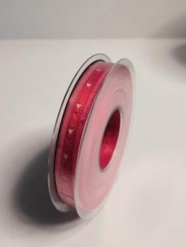 Zierband Herz 15 mm / 20 m rot  ldm