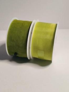 Organzaband hellgrün 40 mm