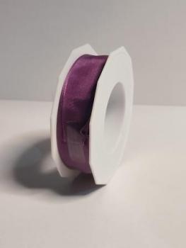 Schleifenband mit Drahtkante violett  25 mm / 20m   ldm