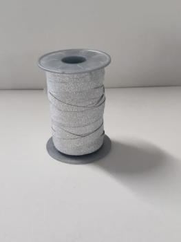 Ringelband Glitter silber 100m x 10 mm