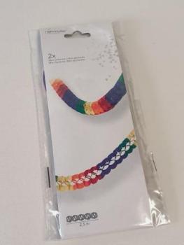 Regenbogengirlande 2 Stück je 2,50 m