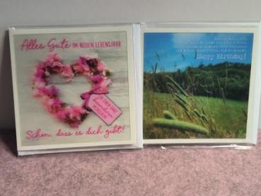 3D Foto Klappkartequadratisch Motiv 9