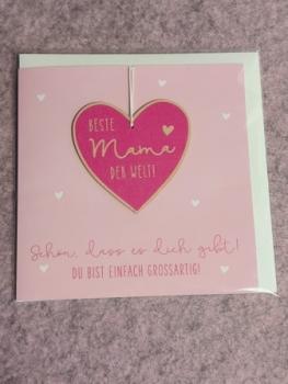 Klappkarte mit Anhänger