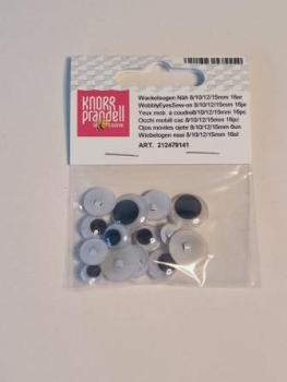 Wackelaugen Näh 8/10/12/15mm 16er