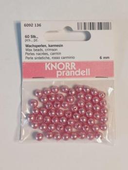 Wachsperle 6mm karmesin 60er