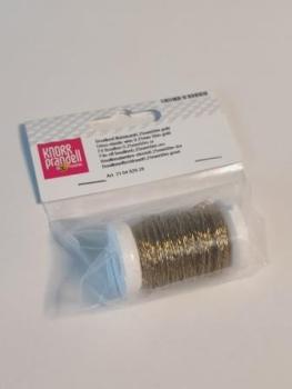 Basteldraht 50m Bouilloneffekt gold