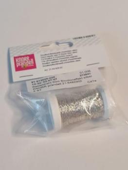 Basteldraht 50m Bouilloneffekt silber