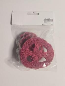 Luffa Slices 7cm rot 3er