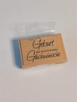 Stempel Zur Geburt die herz.Glückw.