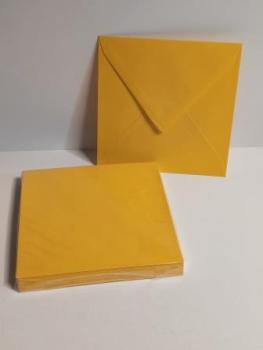 Kuvert quadratisch gelb 14 cm