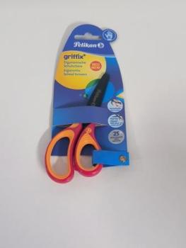 Schere Griffix SC1RR rot, für Rechtshänder, auf Blisterkarte