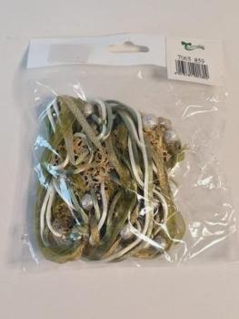 Schmuckband 2m grün/gold  Stk