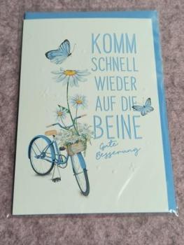 Grußkarte Gute Besserung Fahrrad