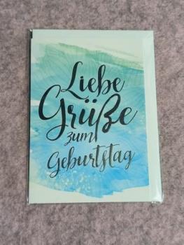 Geburtstagskarte MIDI Farbverlauf mit Prägung