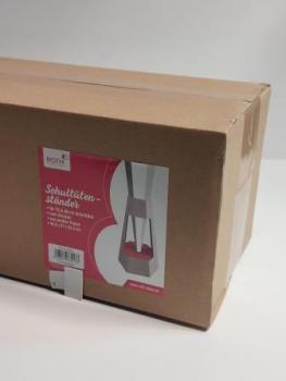 ROTH Schultüten-Ständer aus Karton für eine 6-eckige 85cm Schultüte mit Aufbauanleitung