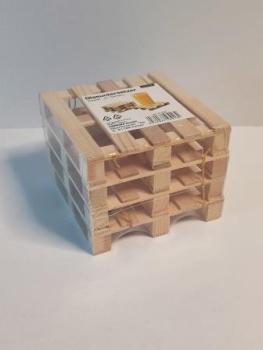 Untersetzer 4er Set / Getränkeuntersetzer aus Holz, quadratisch, 10,2 cm (4 Zoll)