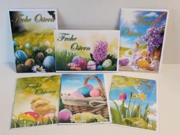 Glückwunschkarten Ostern 6fach sortiert