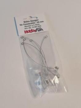 Deko-Sauger für Fensterbild mit Draht, 20 mm, Btl. à 5 St.